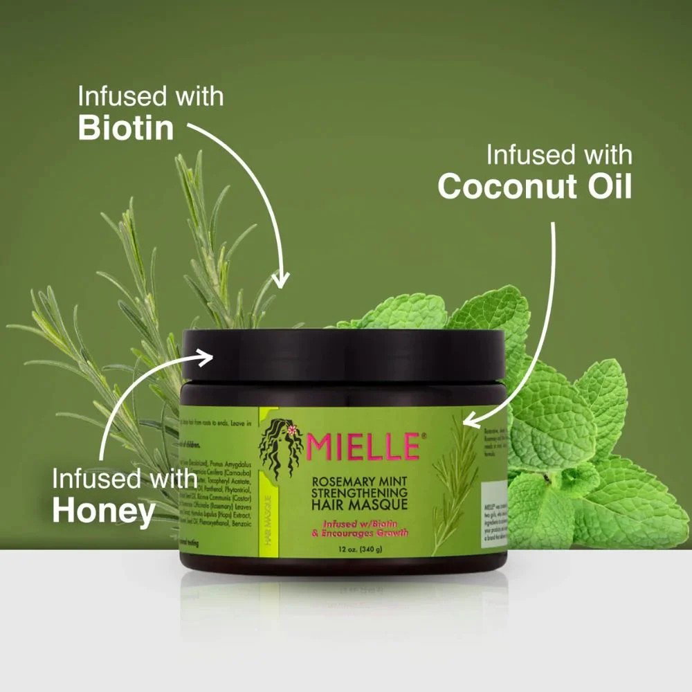 Mielle Rosemary Mint Strengthening Hair Masque - 340g_0