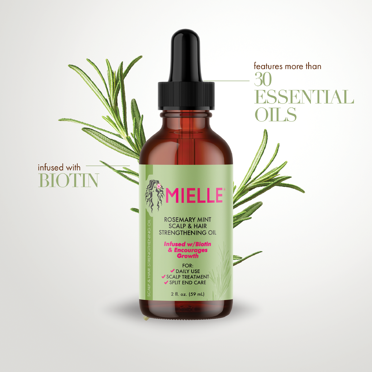 Mielle Rosemary Mint Scalp & Hair Strengthening Oil - 59ml_0