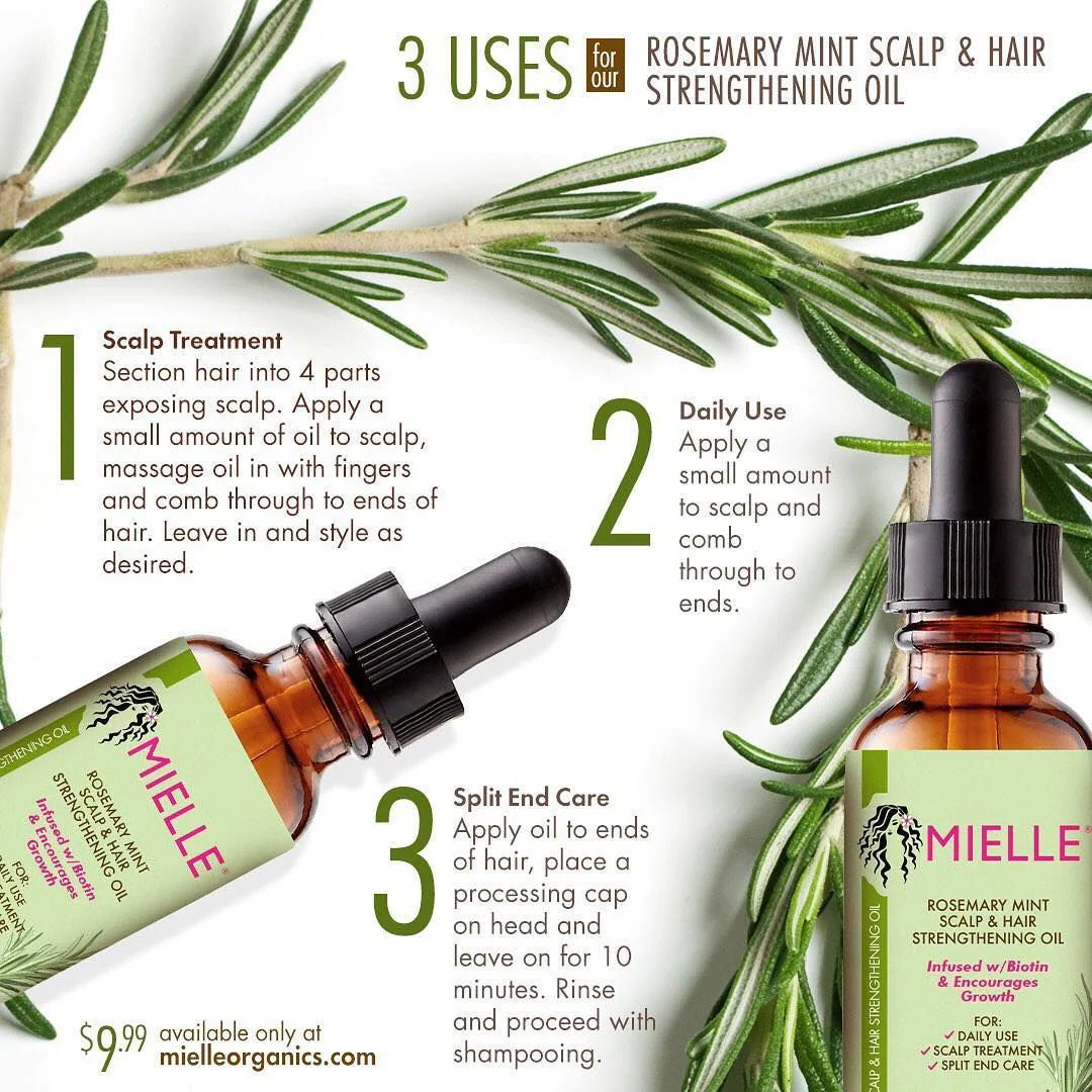 Mielle Rosemary Mint Scalp & Hair Strengthening Oil - 59ml_2