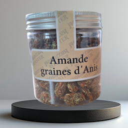 Amandes graines d'anis en boîte