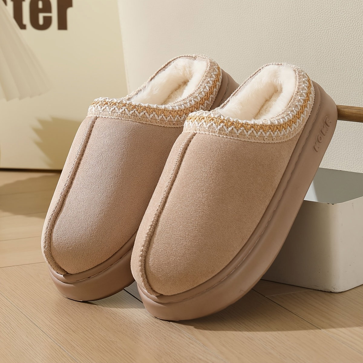Pantoufle en velours avec Finition Broderie_9