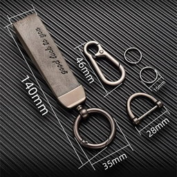 Porte-clé en véritable cuir pour hommes et femmes