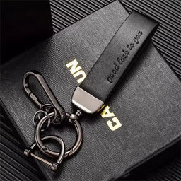 Porte-clé en véritable cuir pour hommes et femmes