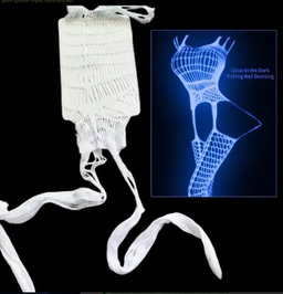 Collant sexy en Résille Transparente Phosphorescents