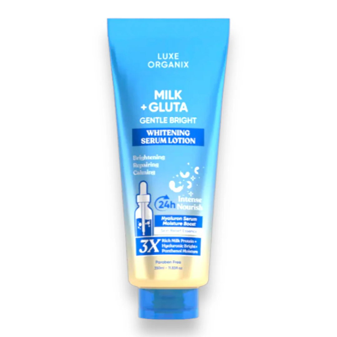 Luxe Organix Milk + Gluta Gentle Bright Whitening Serum Lotion - 350ml