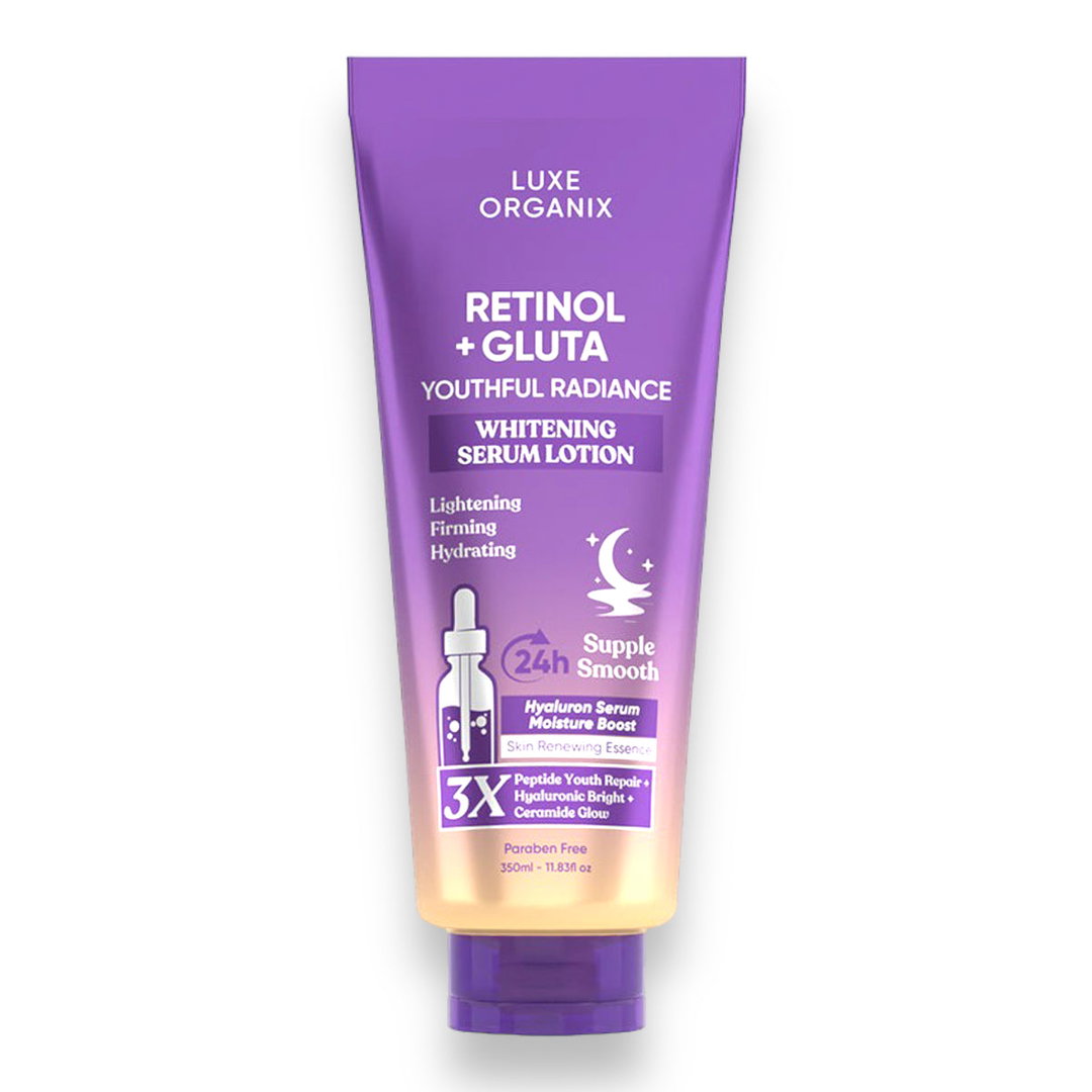 Luxe Organix Retinol + Gluta Youthful Radiance Whitening Serum Lotion - 350ml