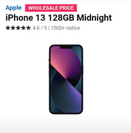 iPhone 13 Midnight 128GB