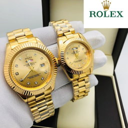 Rolex Day Date Diamond Dial Couple Battery 