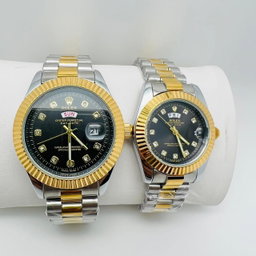Rolex Day Date Diamond Dial Couple Battery 