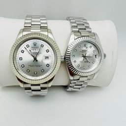 Rolex Day Date Diamond Dial Couple Battery 