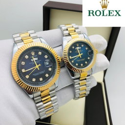 Rolex Day Date Diamond Dial Couple Battery 