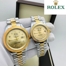 Rolex Day Date Diamond Dial Couple Battery 