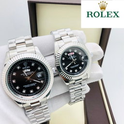 Rolex Day Date Diamond Dial Couple Battery 