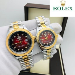 Rolex Day Date Diamond Dial Couple Battery 
