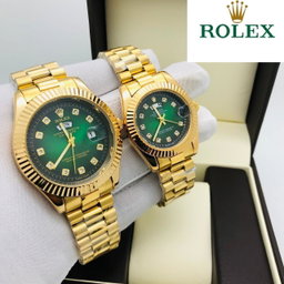 Rolex Day Date Diamond Dial Couple Battery 