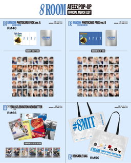 Ateez 8ROOM Pop-Up Official Merch