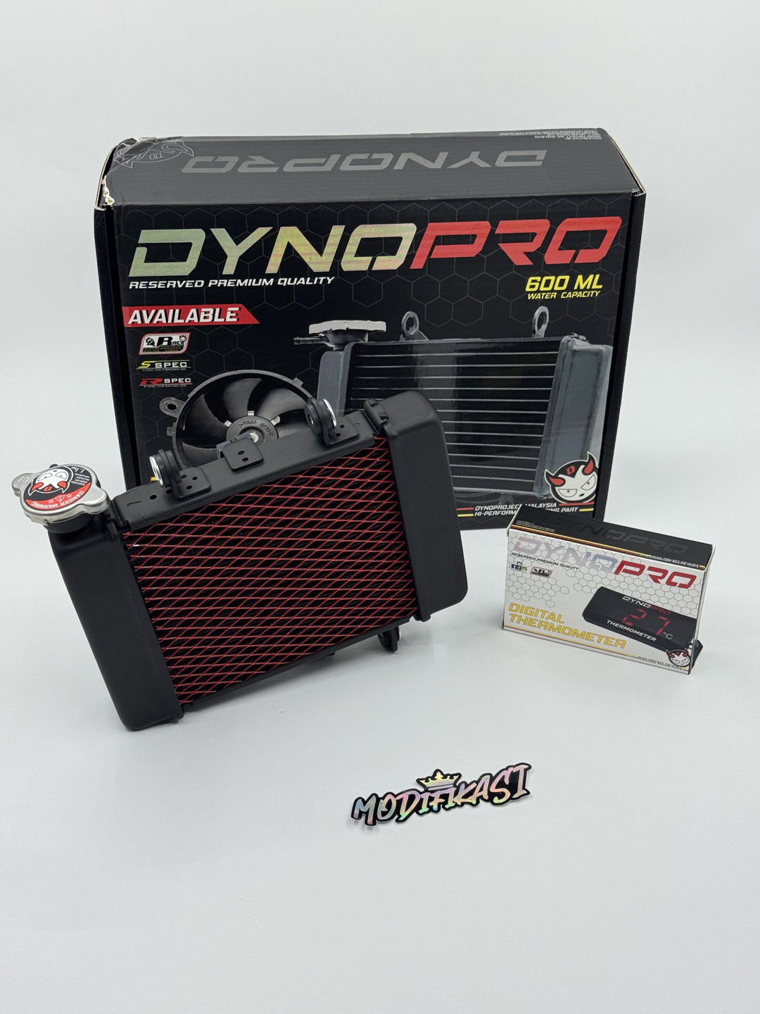 Dynopro 600ml Radiator with temp meter