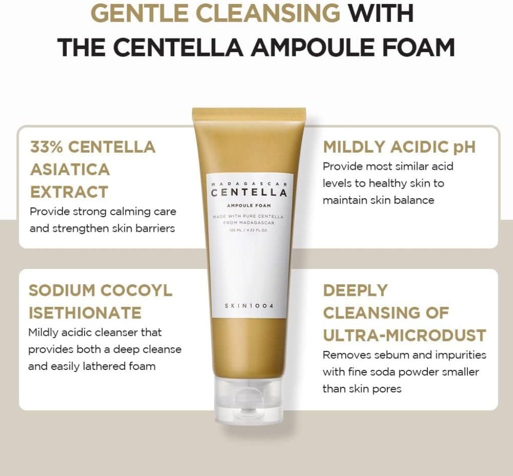 SKIN1004 MADAGASCAR CENTELLA DOUBLE CLEANSING DUO (cleansing oil+centella cleansing foam)_3