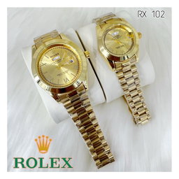 Rolex Day Date Diamond & Index Flat Model Couple