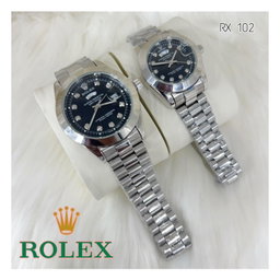 Rolex Day Date Diamond & Index Flat Model Couple