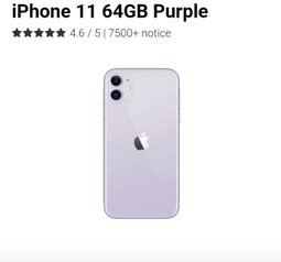 iPhone 11 68GB purple 