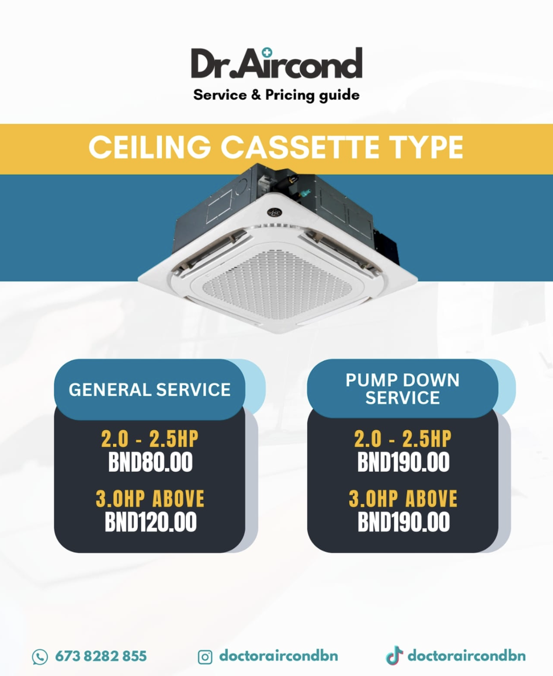 Ceiling Cassette Type - Pump Down Servicing