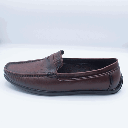 Men’s Slip-on Leather Shoes in Deep Brown GS34_3
