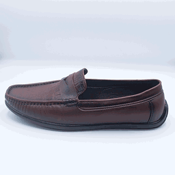 Men’s Slip-on Leather Shoes in Deep Brown GS34