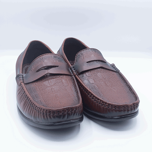 Men’s Slip-on Leather Shoes in Deep Brown GS34_2