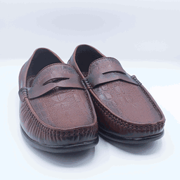 Men’s Slip-on Leather Shoes in Deep Brown GS34