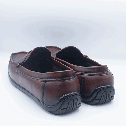 Men’s Slip-on Leather Shoes in Deep Brown GS34_1