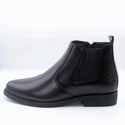 Dark Brown Sleek Leather Boots For Men’s, Sharp and Sophisticated Style GS36