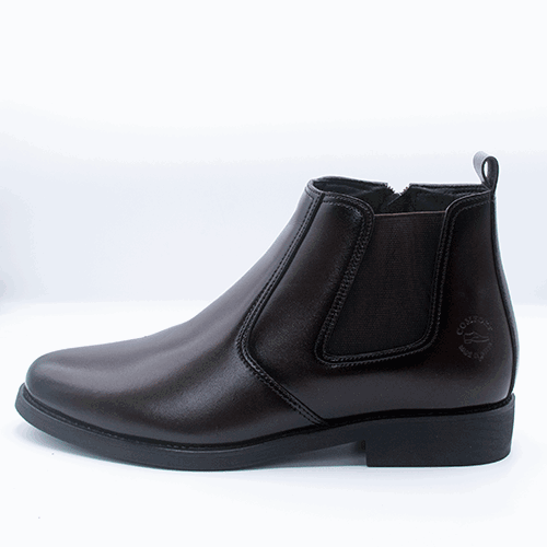 Dark Brown Sleek Leather Boots For Men’s, Sharp and Sophisticated Style GS36