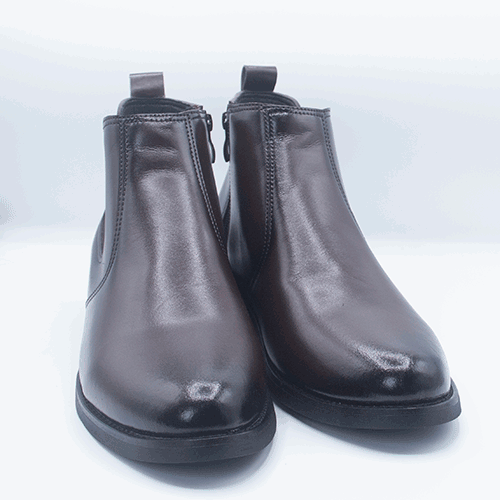 Dark Brown Sleek Leather Boots For Men’s, Sharp and Sophisticated Style GS36_1