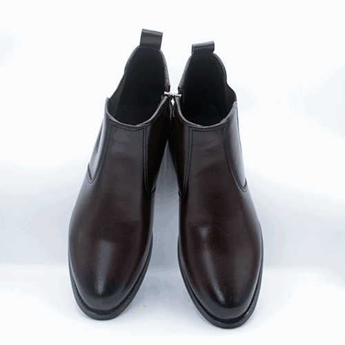 Dark Brown Sleek Leather Boots For Men’s, Sharp and Sophisticated Style GS36_3