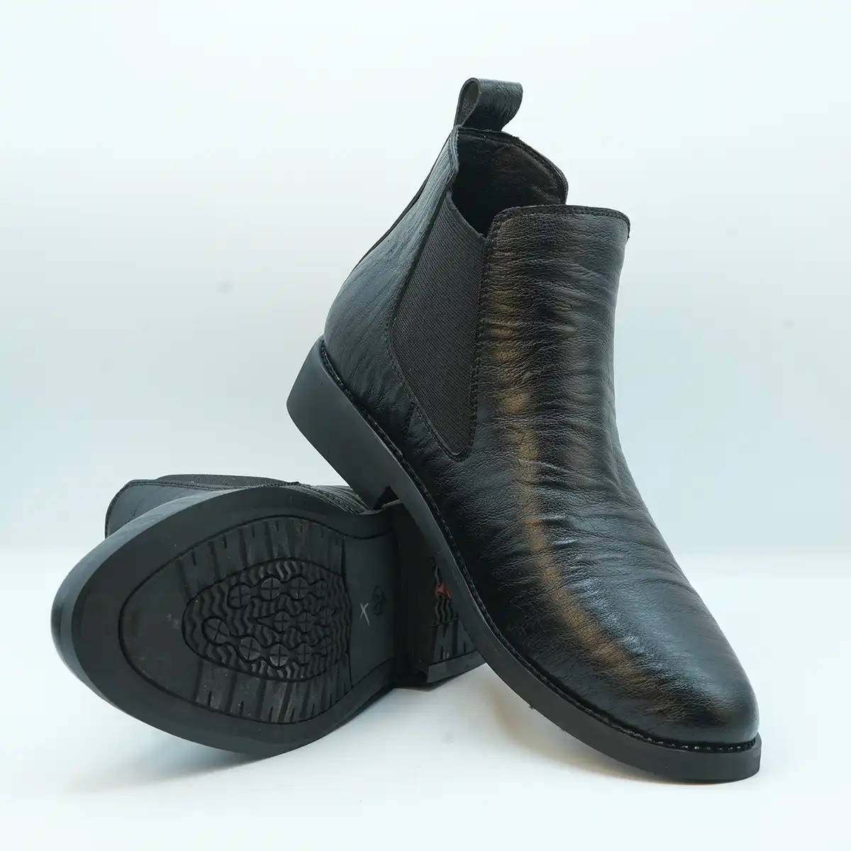 Black Leather Men’s Chelsea Boots GS50_1