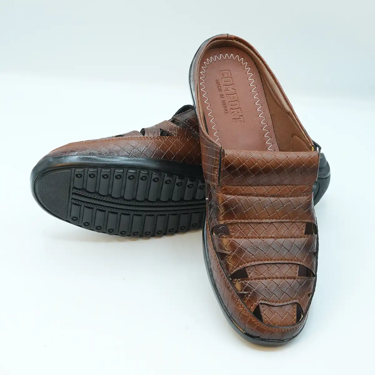 Men’s Brown Closed-Toe Sandals GS57_3