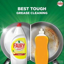 Fairy Plus Lemon Dishwashing Liquid Soap(COMBO PACK,)With Alternative Power To Bleach, 2x600ml