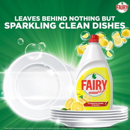 Fairy Plus Lemon Dishwashing Liquid Soap(COMBO PACK,)With Alternative Power To Bleach, 2x600ml