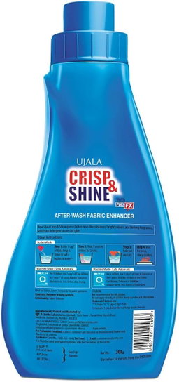 Ujala Crisp & Shine 200g Liquid Fabric Enhancer Detergent, Floral Scent