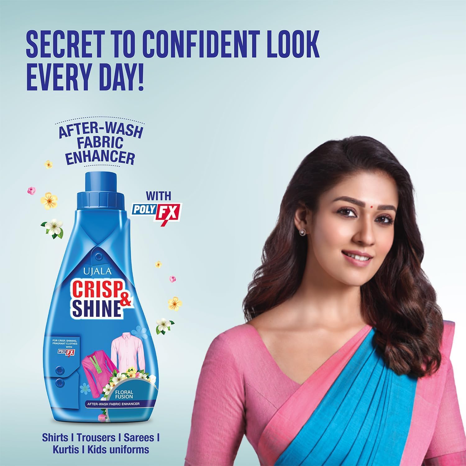 Ujala Crisp & Shine 200g Liquid Fabric Enhancer Detergent, Floral Scent_2