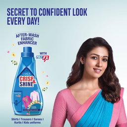 Ujala Crisp & Shine 200g Liquid Fabric Enhancer Detergent, Floral Scent