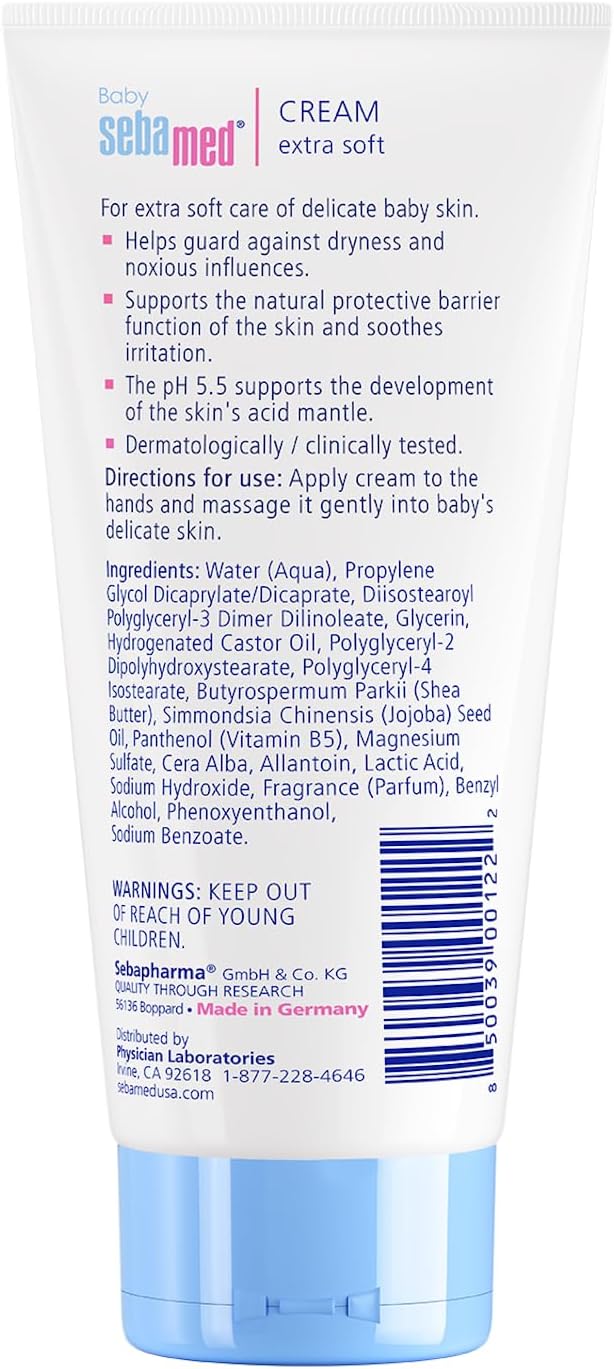 Sebamed Baby Cream Extra Soft Ultra Mild Gentle Hydrating Moisturizer for Delicate Skin 7 Fluid Ounces (200mL)_2