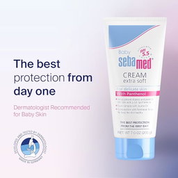 Sebamed Baby Cream Extra Soft Ultra Mild Gentle Hydrating Moisturizer for Delicate Skin 7 Fluid Ounces (200mL)