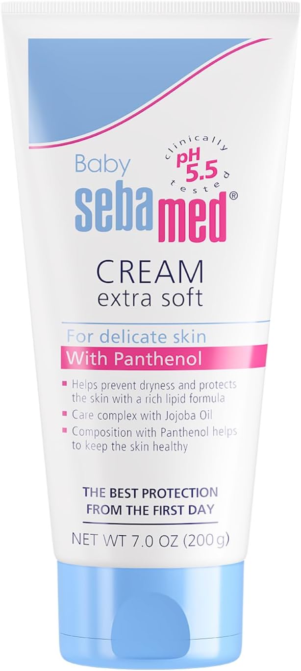 Sebamed Baby Cream Extra Soft Ultra Mild Gentle Hydrating Moisturizer for Delicate Skin 7 Fluid Ounces (200mL)