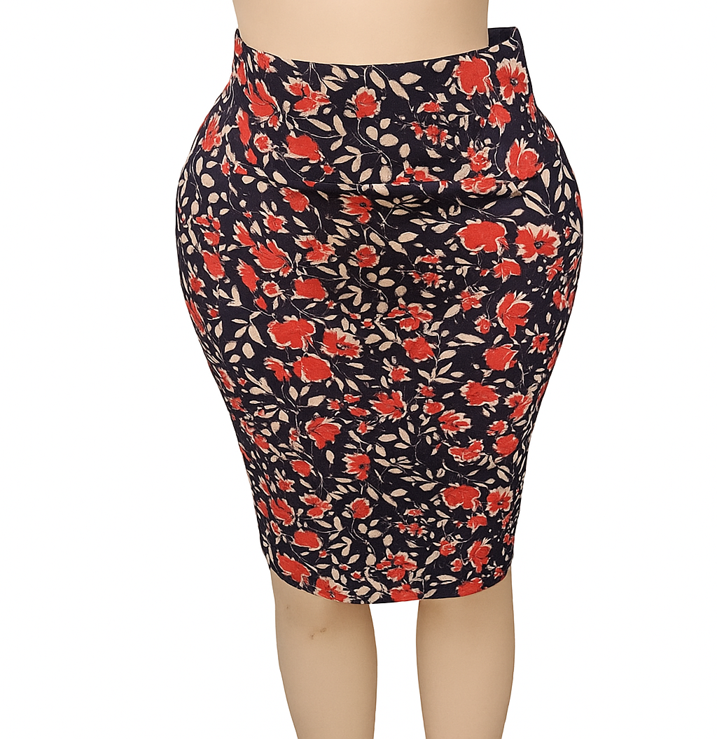 Floral Pencil Skirt 