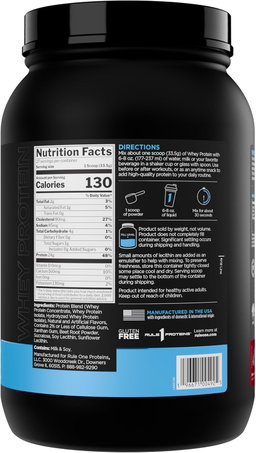 RULE 1 R1 WHEY PROTEIN STRAWBERRY AND CREAM 2LBS