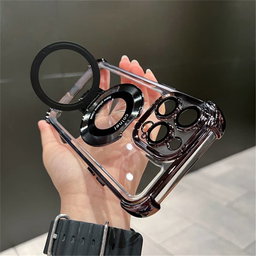 Étui iPhone de support magnétique d'airbag antichoc