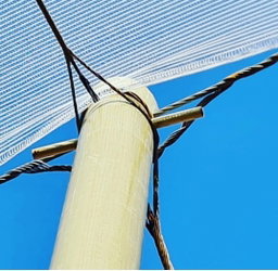128mm heavy duty anchor pole for shade net or vineyard (for long rows)