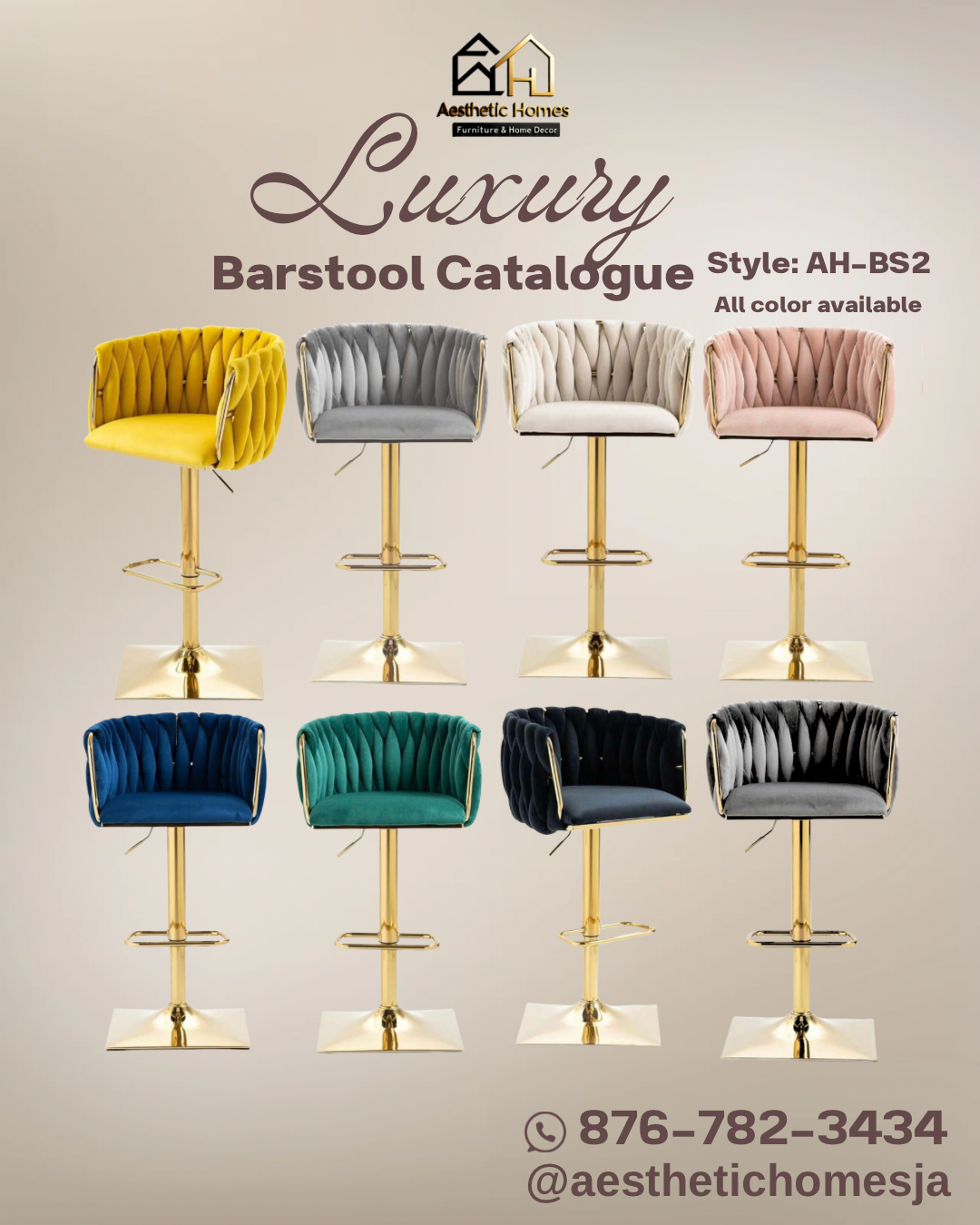 Luxury Velvet Barstools